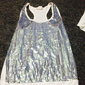 Silver Sequin Tank
