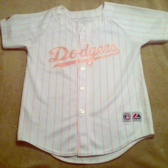 Dodgers Pink Stripped Jersey