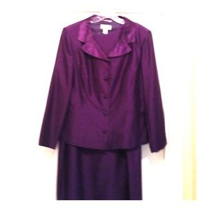 Talbots eggplant suit