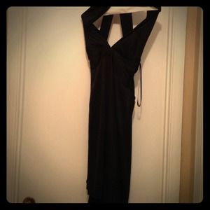 Black Halter cocktail dress