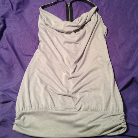 zipper back tank top