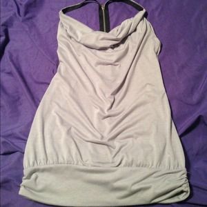 zipper back tank top