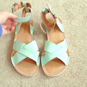 Anthropologie mint gladiator sandals