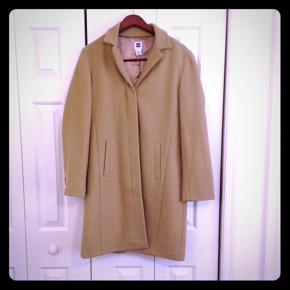 gap camel wool coat