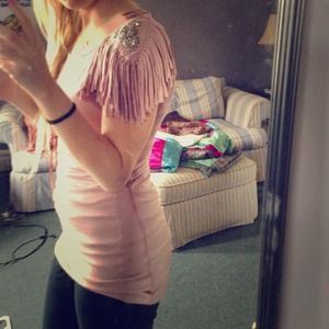 Embellished shoulder top