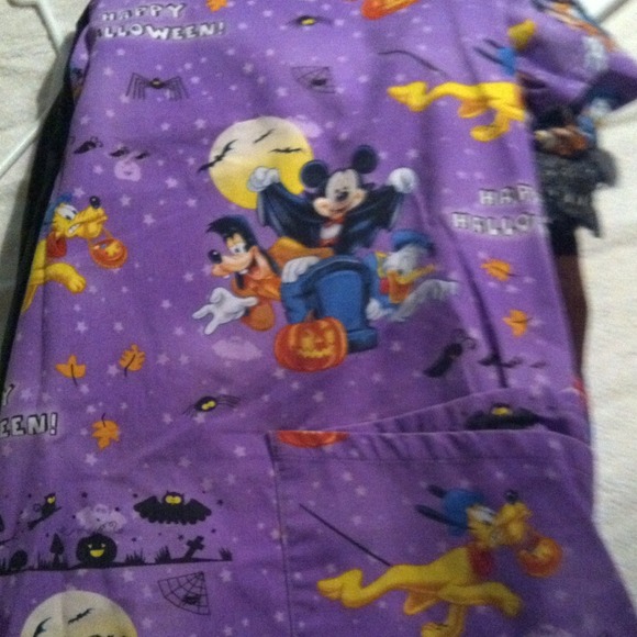 Halloween scrub top