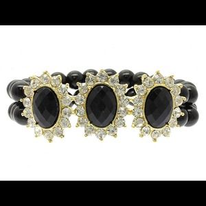 Black bead bracelet