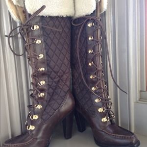 ***SOLD**** Michael kors quilted warrior boots