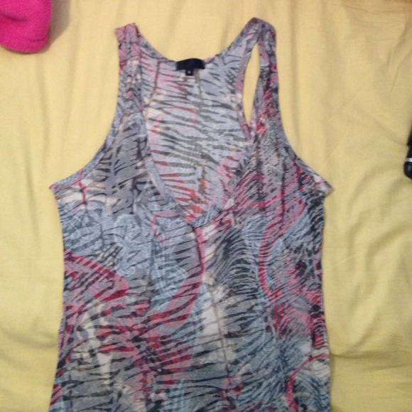V neck racer back