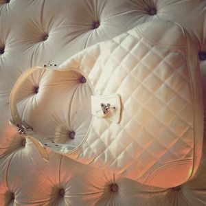 Burberry white leather purse