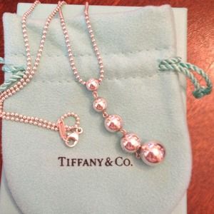 Tiffany silver ball necklace