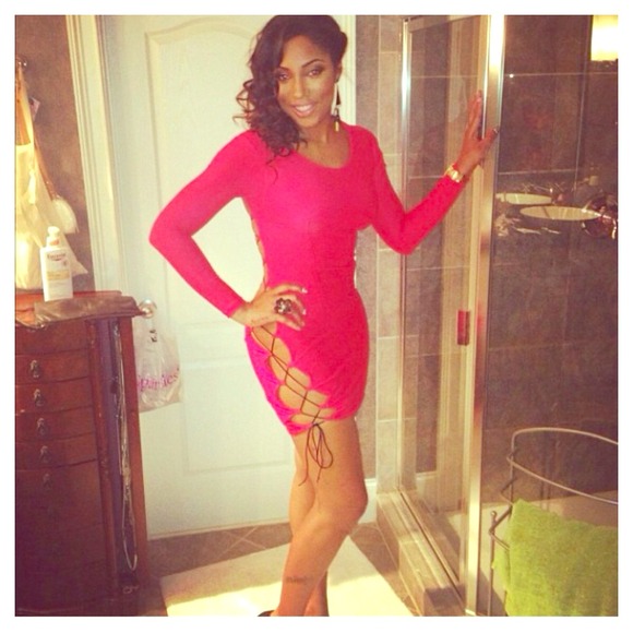 Geebin red party dress