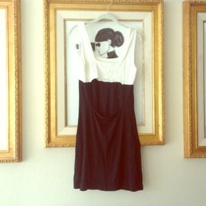 Black and white cutout dress