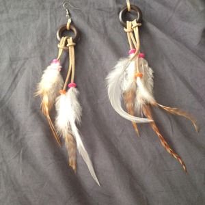 Feather earrings