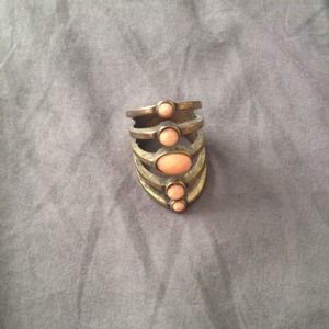 Cute ring with pink stones