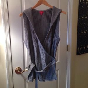 Hooded Wrap around Sweater NWOT