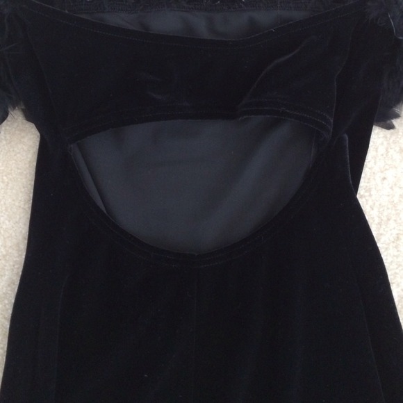 Formal Black Long Velvet Dress