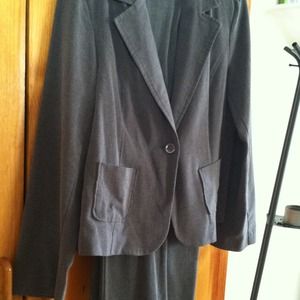 Grey pant suit