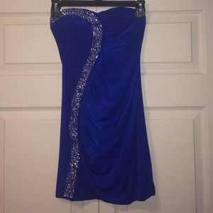 Royal blue studded dress
