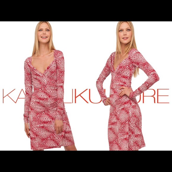 Red leopard print Kamali dress
