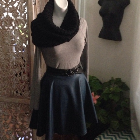 Faux leather skirt