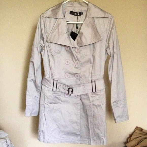 Outerwear - Beautiful Silver grey trench coat.
