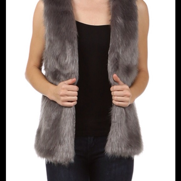 other Tops - Taupe brown fur vest