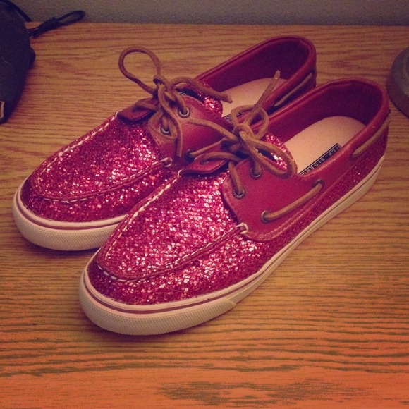 Pink Sparkly Sperry's