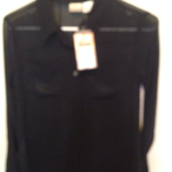 *SOLD***NWT* Black Shiffon Blouse