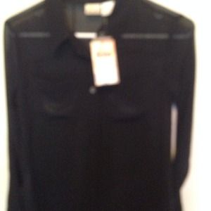 *SOLD***NWT* Black Shiffon Blouse