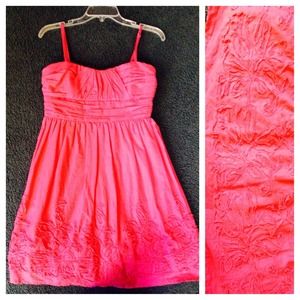 Pink spaghetti strap dress