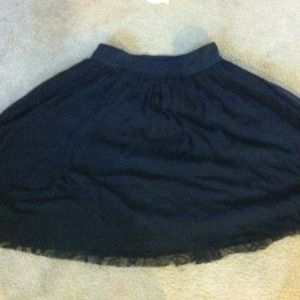 Kenneth Cole Silk Black Lace Maxi Skirt