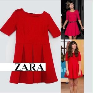 Zara Skater Dress - Red Only Worn Once