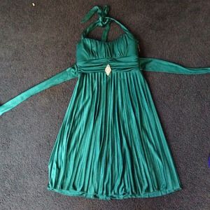 Dark teal dress