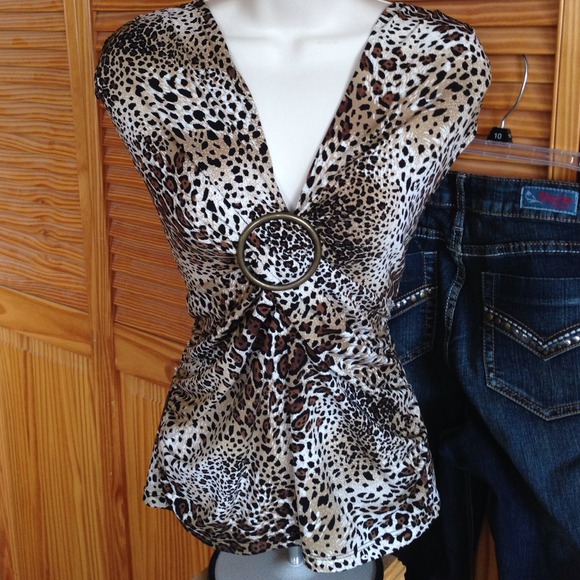 j. t. b.  Tops - BUNDLED☀️ Animal print wrap top