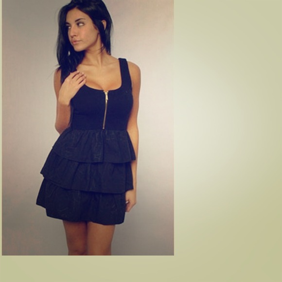 insight Dresses & Skirts - Karmaloop tiered zip up dress LBD Star squadrin