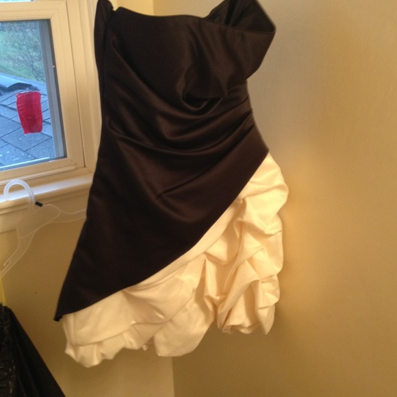 Black and whit homecoming dress