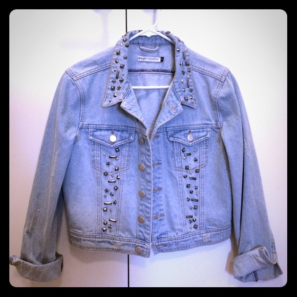 Studded denim jacket - Picture 1 of 3