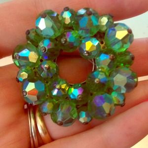 Real silver antique brooch pin