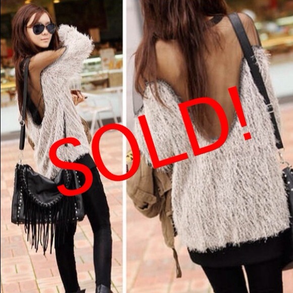 SOLD! Sexy See-Through Mesh Back Clubbing Shirt