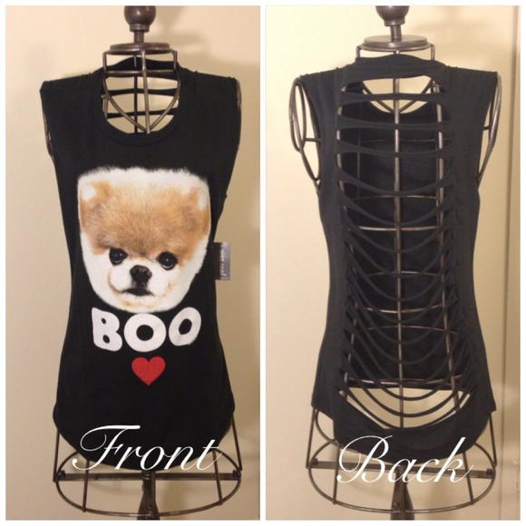 Wet Seal Tops - 🌟NEW🌟 Black cute puppy love sleeveless top