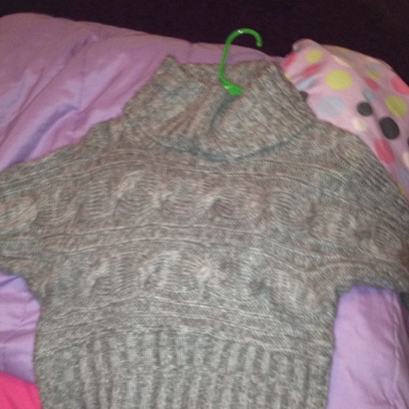 Stylish Gray Cropped Sweater
