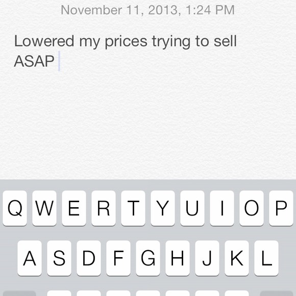 Trying to see lowered all my prices