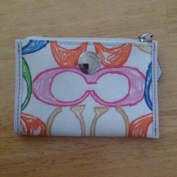Authentic Coach wallet. Multi color
