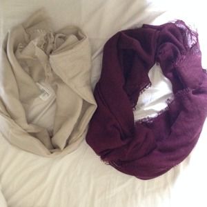 Purple and white fall h&m scarves