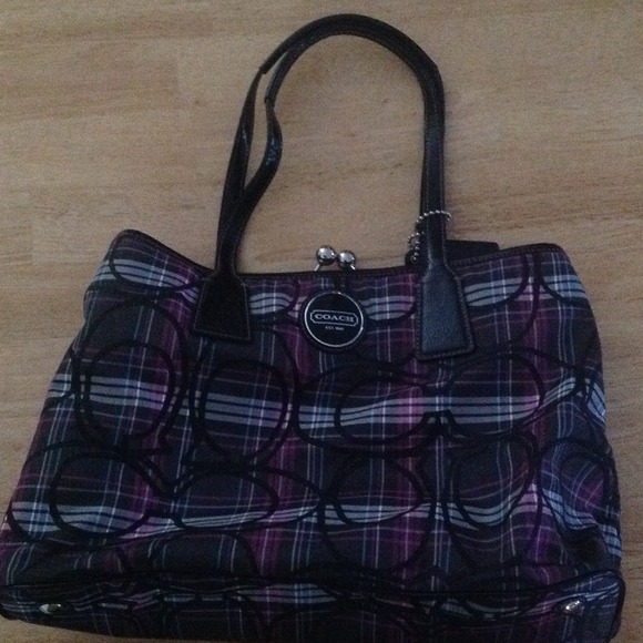 Authentic plaid Coach purse **on hold**