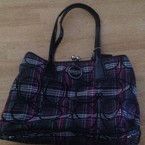 Authentic plaid Coach purse **on hold**
