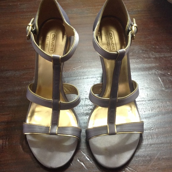Coach Satin Wedges