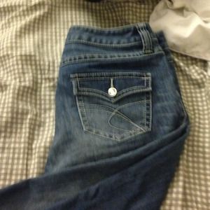 Inc denim capris with details