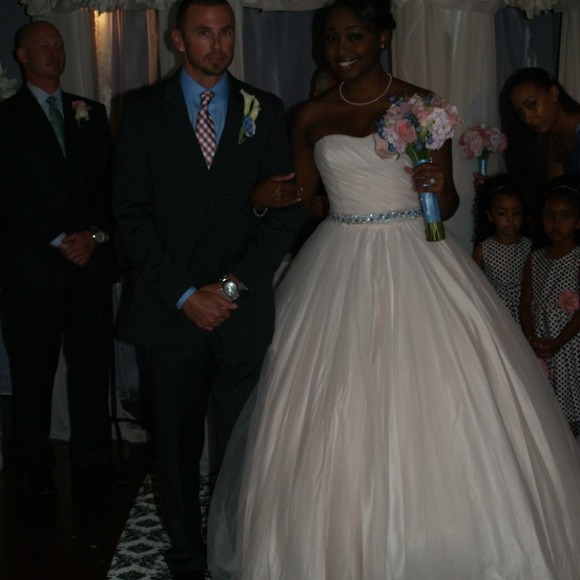 Reduced!!!  Blush pink wedding gown